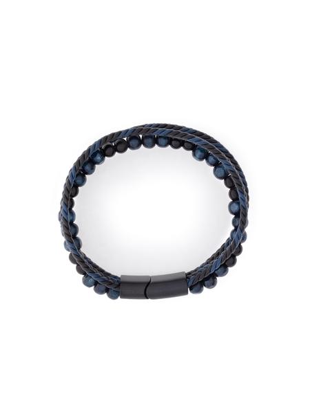 Lacivert Deri Bileklik - 50318499001