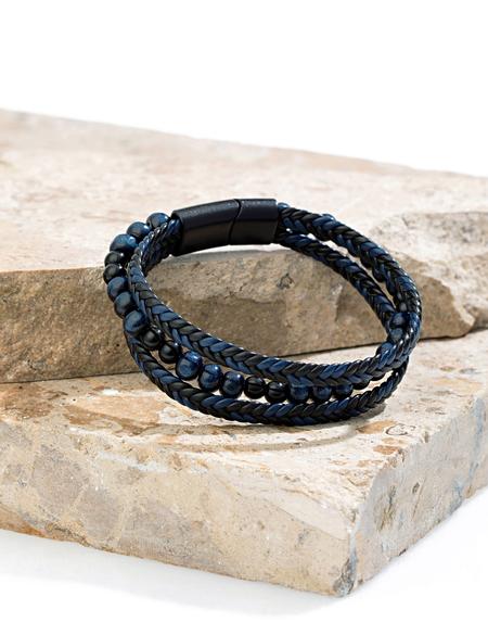 Lacivert Deri Bileklik - 50318499001