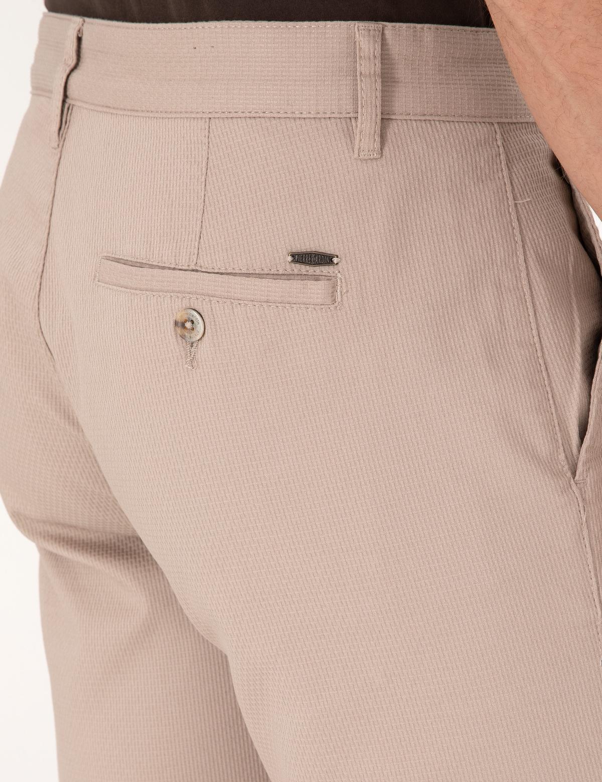 Bej Slim Fit Dokuma Şort - 50308132007