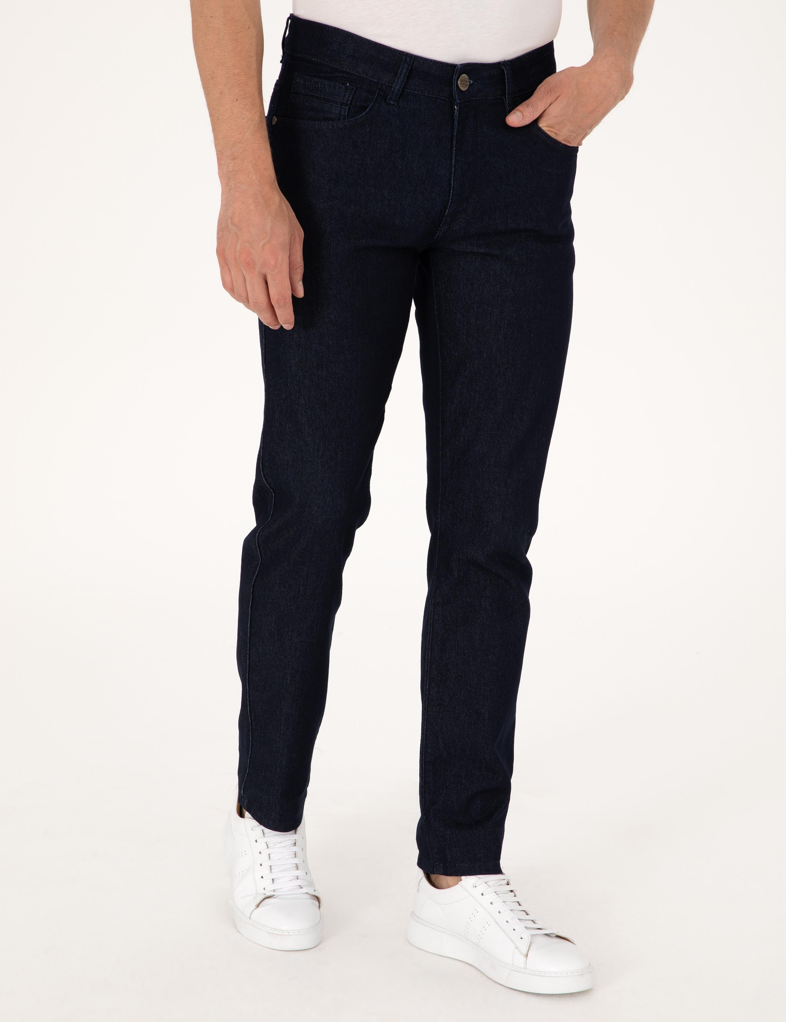 Koyu Lacivert Straight Fit Jean Pantolon