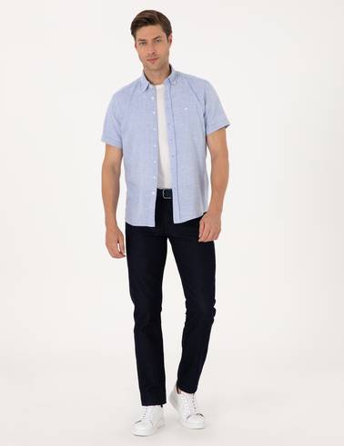 Koyu Lacivert Straight Fit Jean Pantolon