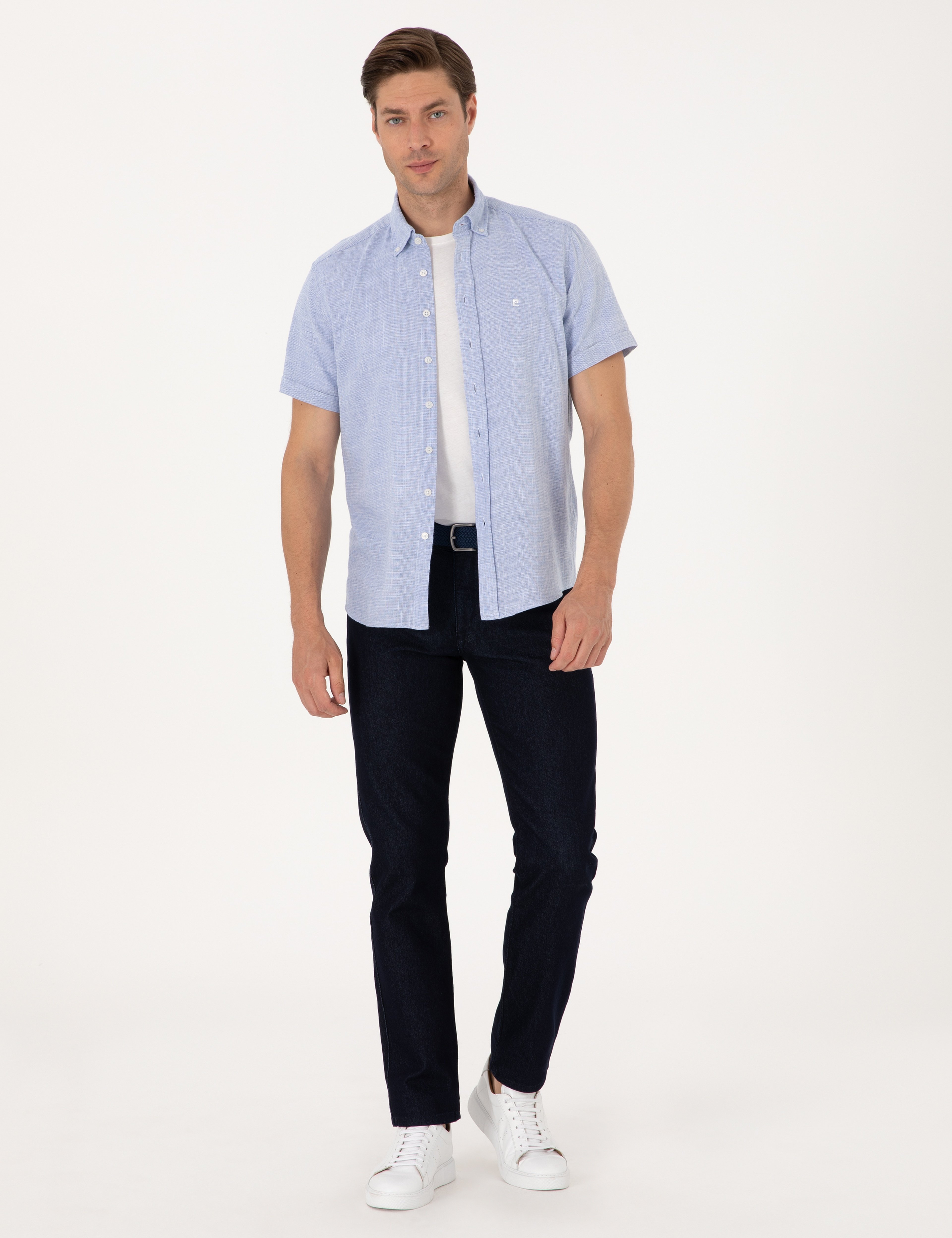 Koyu Lacivert Straight Fit Jean Pantolon - Image 1