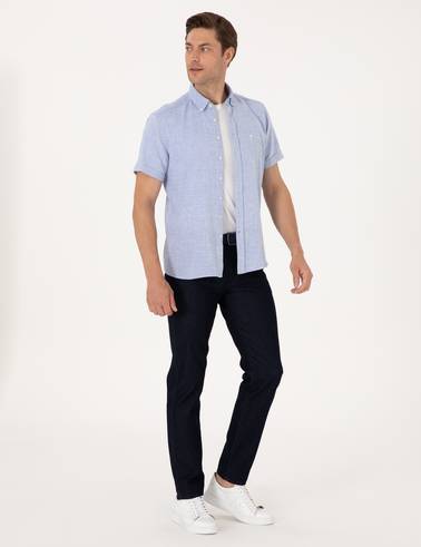 Koyu Lacivert Straight Fit Jean Pantolon