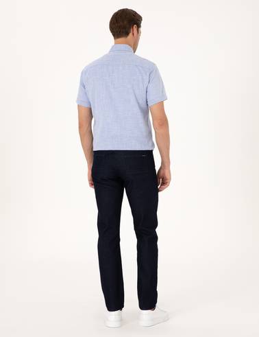 Koyu Lacivert Straight Fit Jean Pantolon