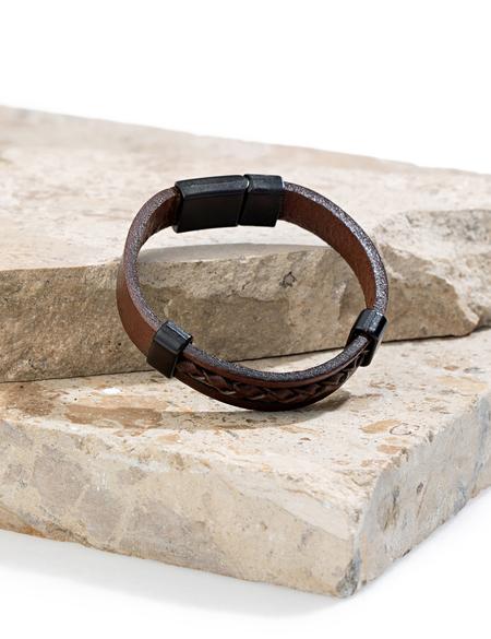 Kahverengi %100 Deri Bileklik - 50318792001