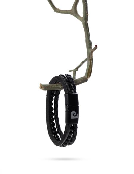 Siyah Deri Bileklik - 50318793001