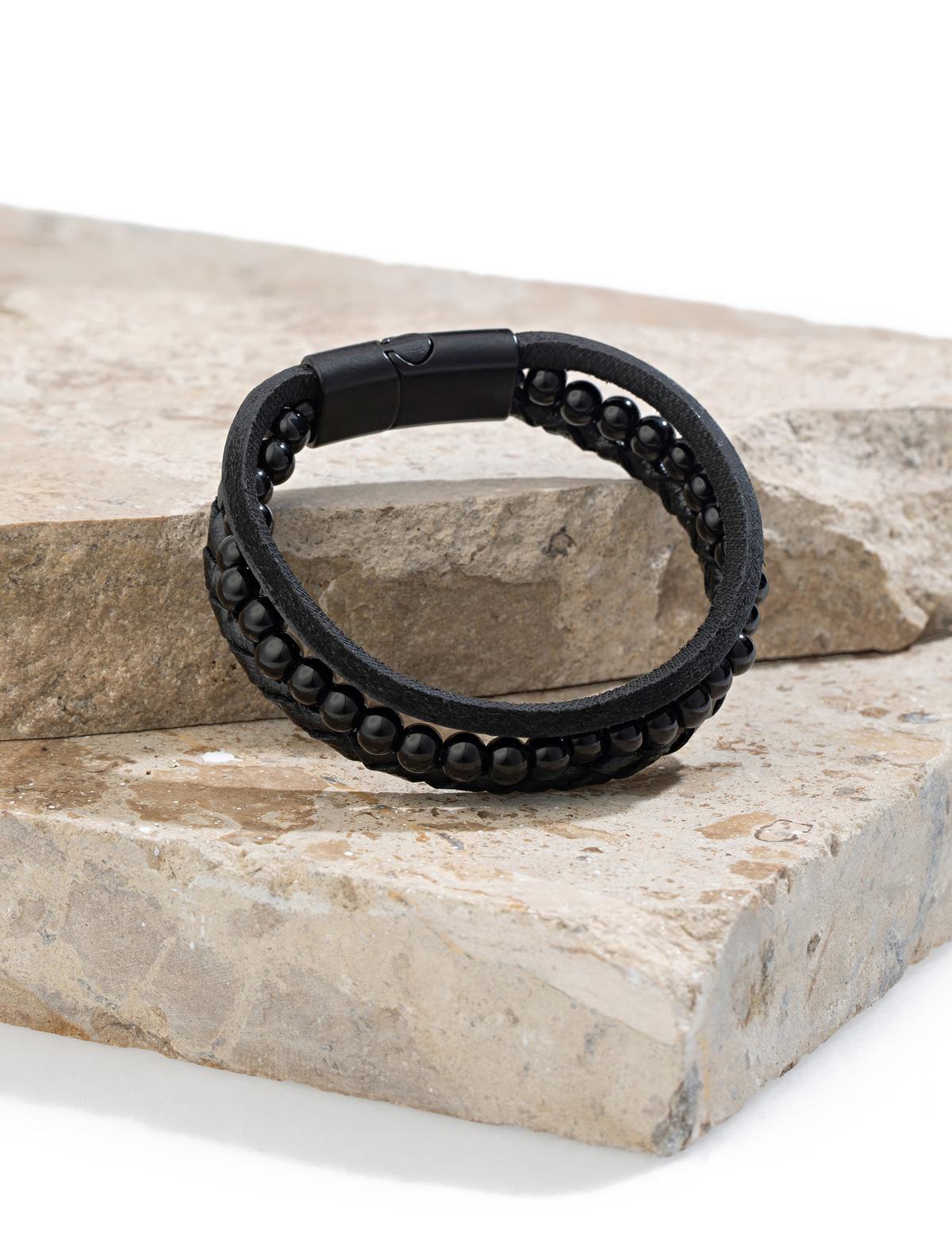 Siyah Deri Bileklik