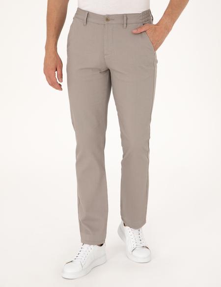 Taş Regular Fit Beli Lastikli Kanvas Pantolon - 50308104024