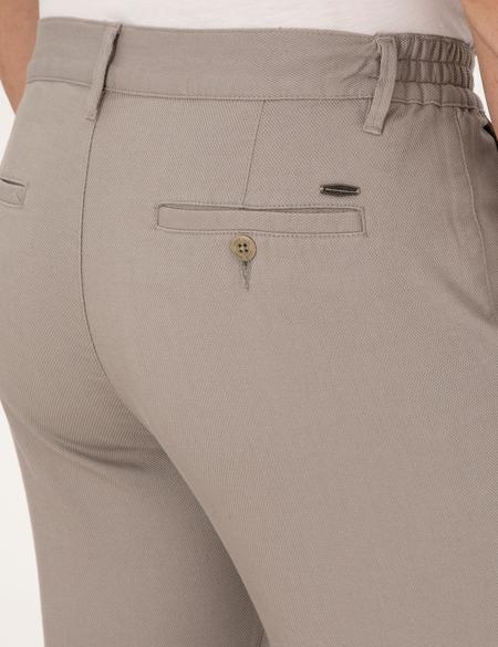 Taş Regular Fit Beli Lastikli Kanvas Pantolon - 50308104024