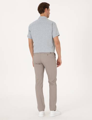 Taş Regular Fit Beli Lastikli Kanvas Pantolon