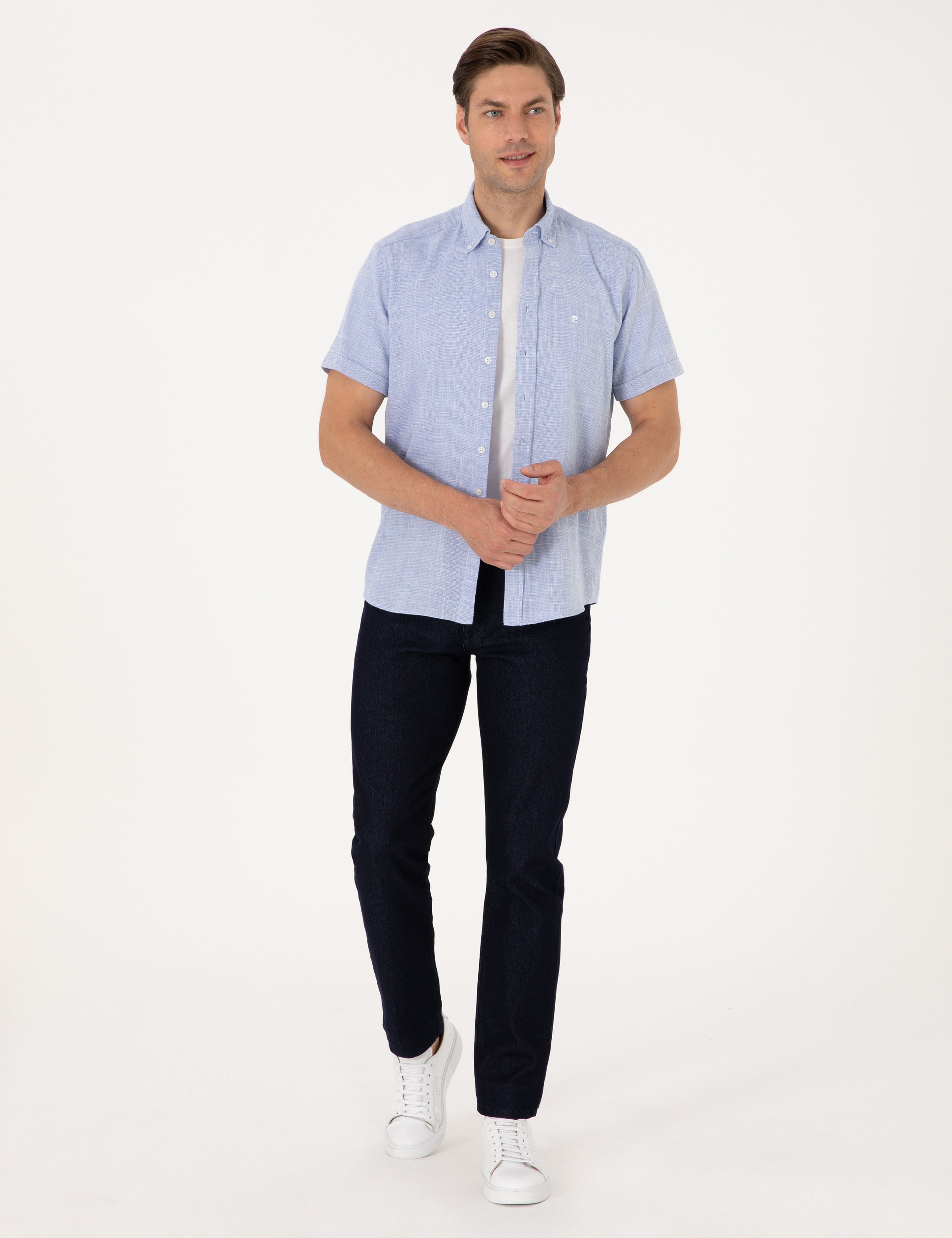 Mavi Regular Fit Kısa Kollu Gömlek