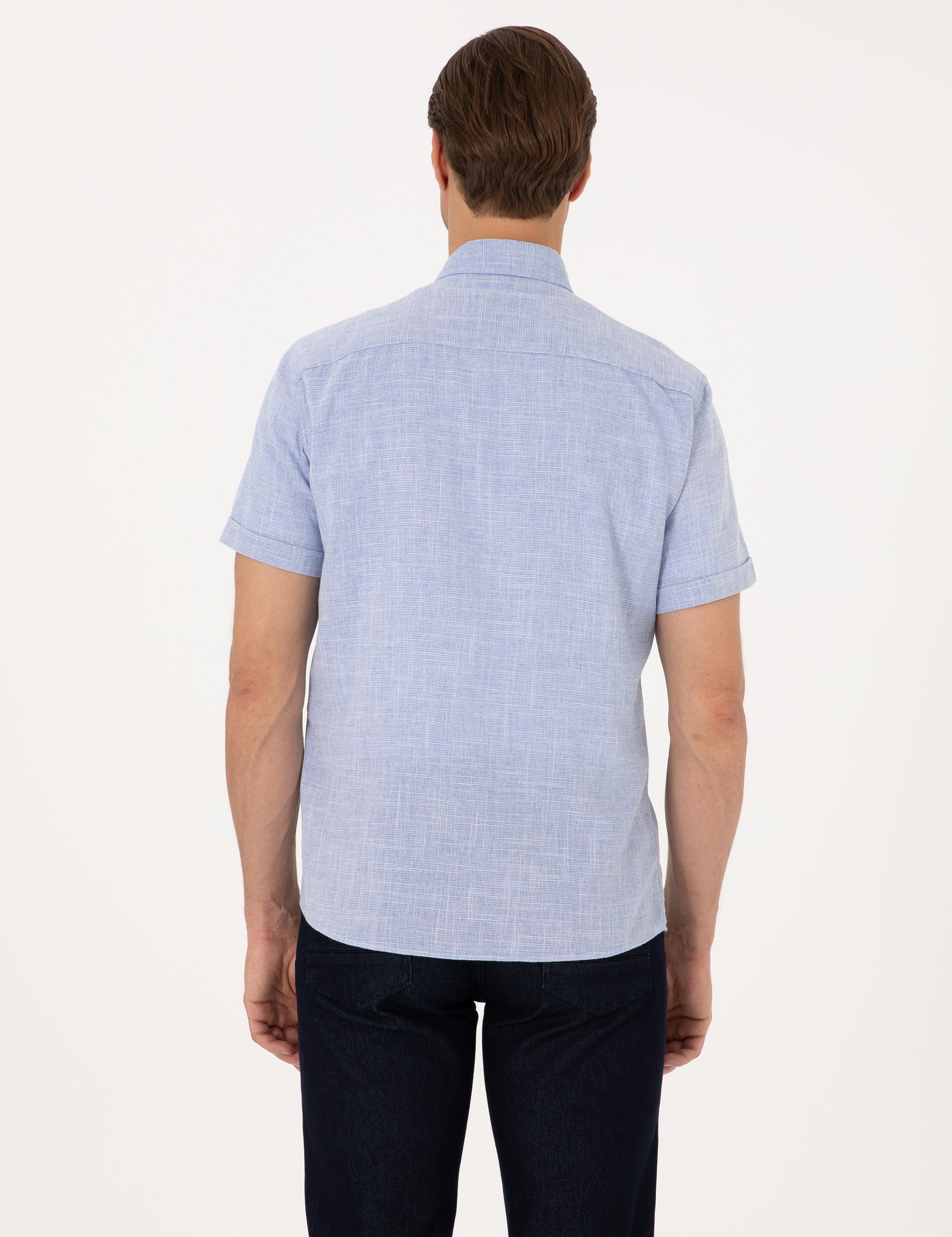 Mavi Regular Fit Kısa Kollu Gömlek