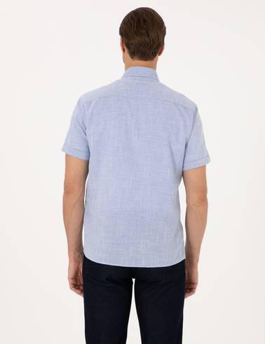 Mavi Regular Fit Kısa Kollu Gömlek