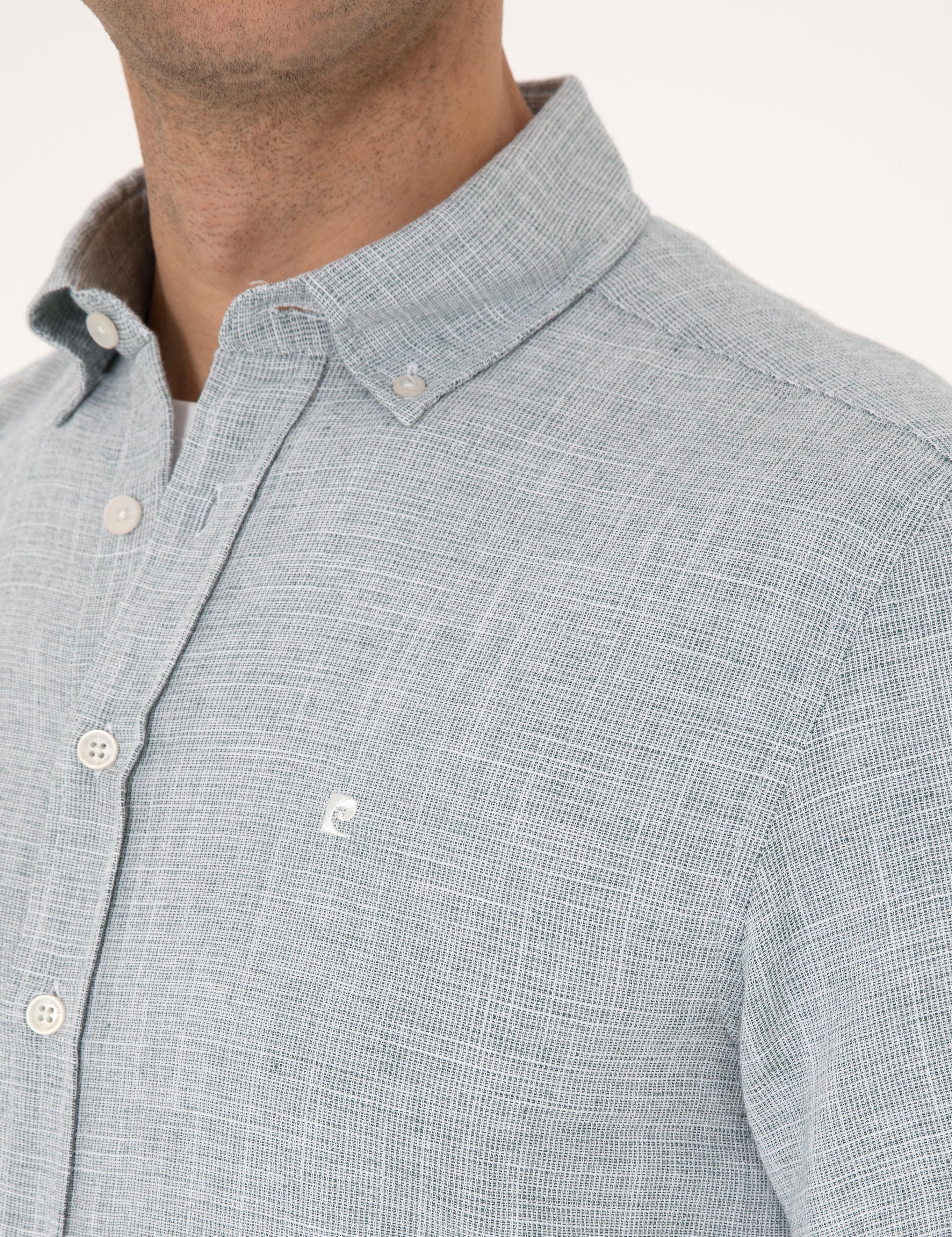 Yeşil Regular Fit Kısa Kollu Gömlek