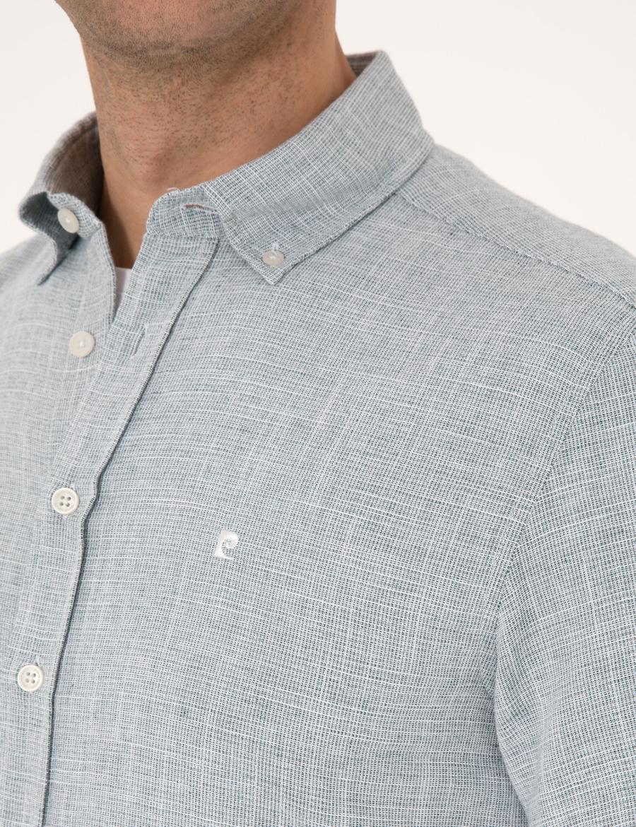 Yeşil Regular Fit Kısa Kollu Gömlek