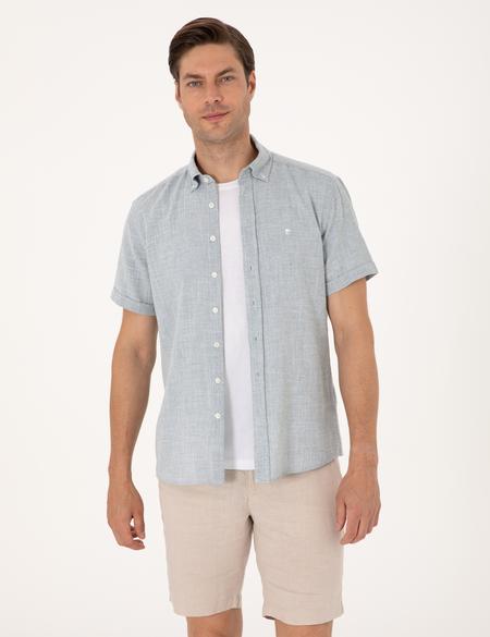 Yeşil Regular Fit Kısa Kollu Gömlek - 50307073011