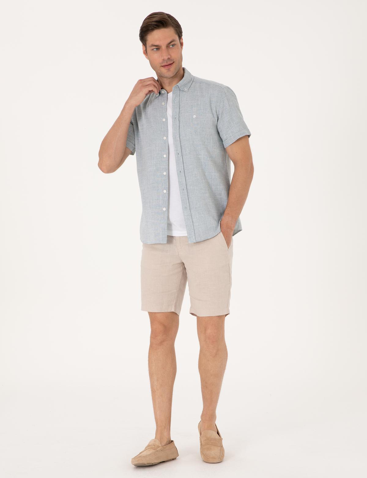 Yeşil Regular Fit Kısa Kollu Gömlek - 50307073011