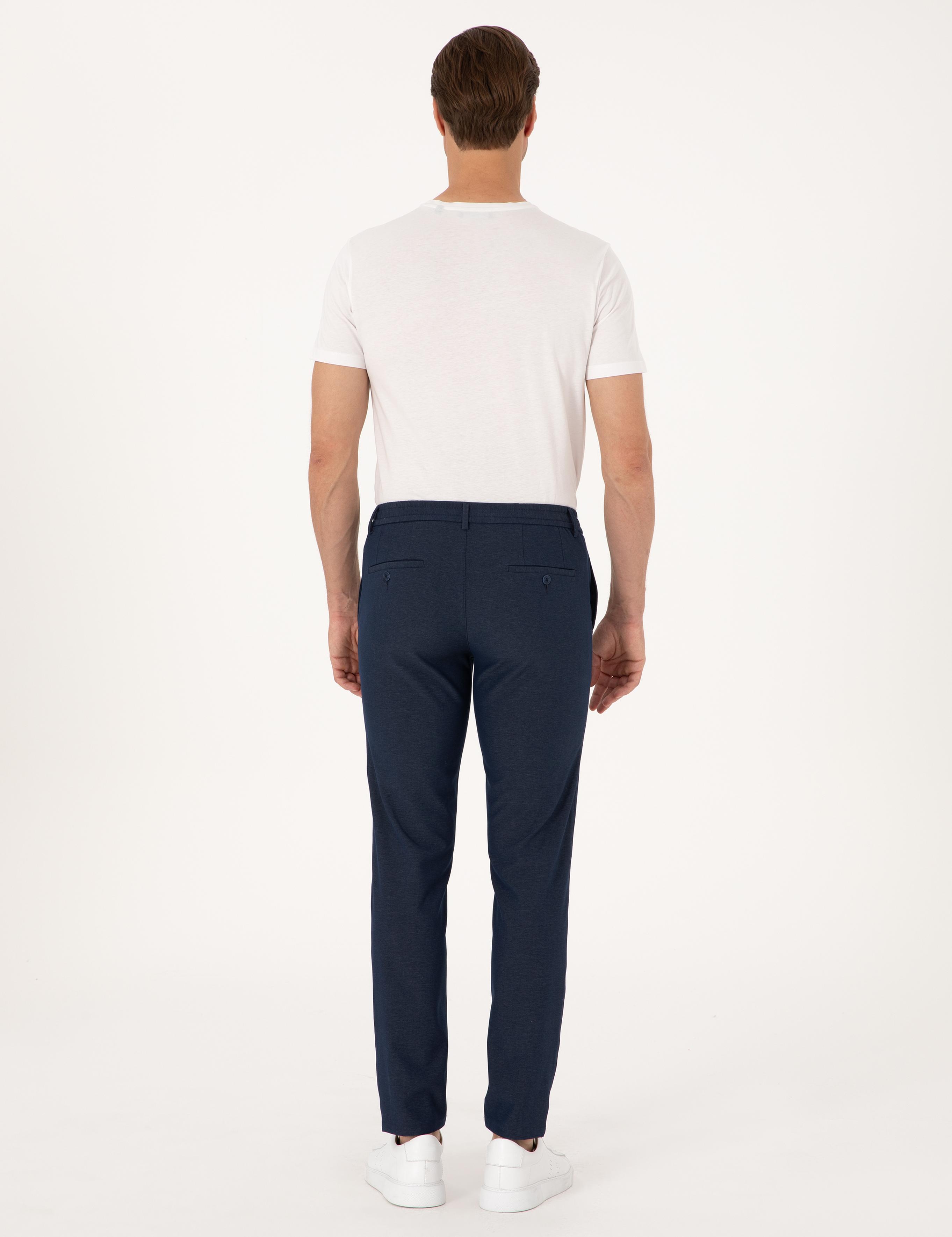 Lacivert Ex. Slim Fit Kumaş Pantolon