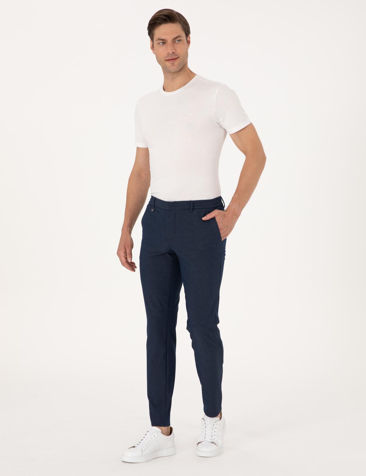 Lacivert Ex. Slim Fit Kumaş Pantolon