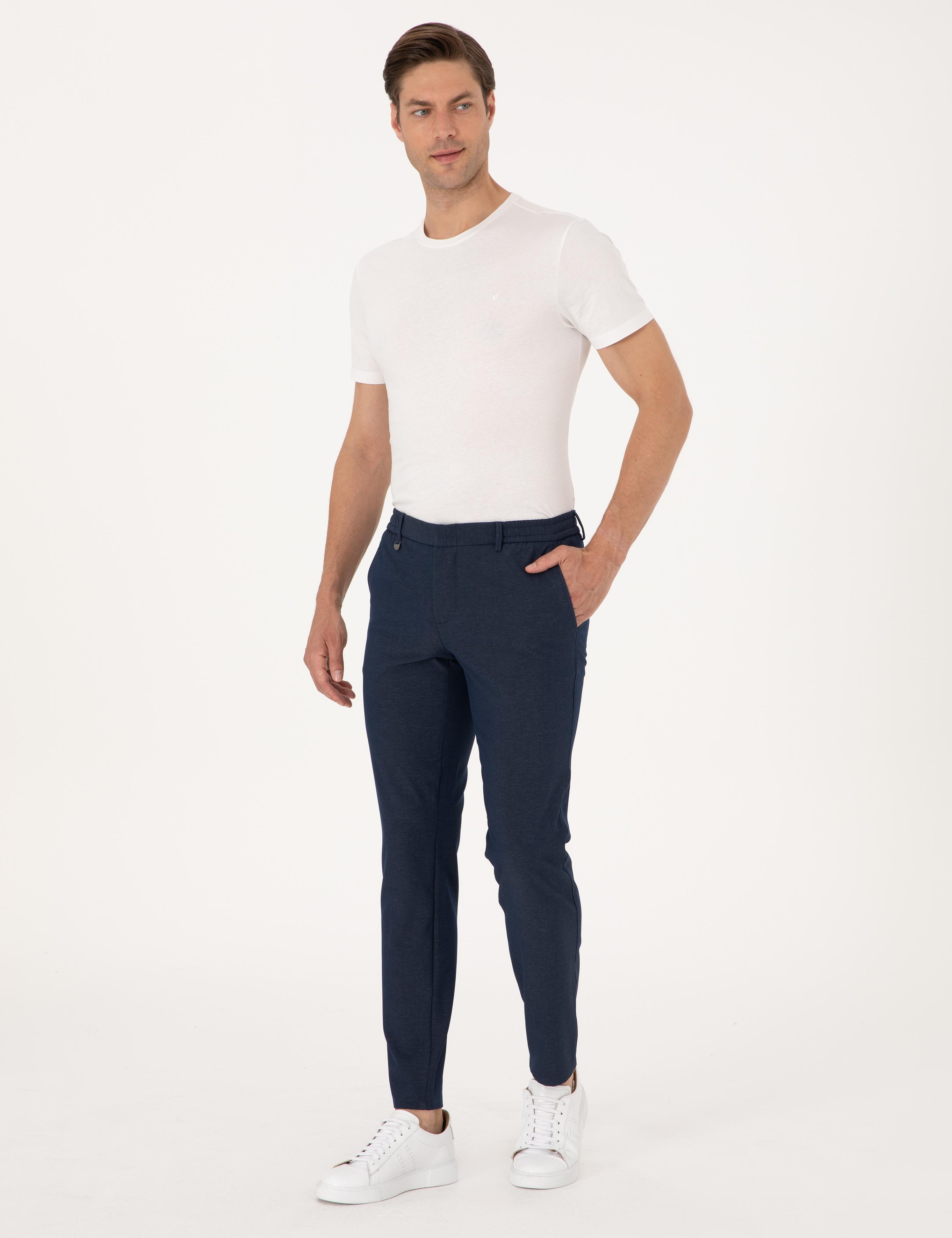 Lacivert Ex. Slim Fit Kumaş Pantolon