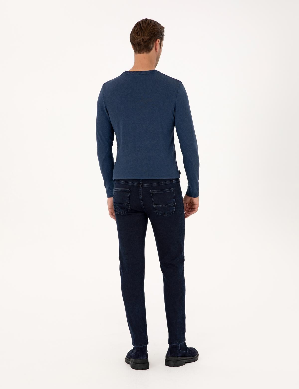 Lacivert Slim Fit Jean Pantolon - 50315248019
