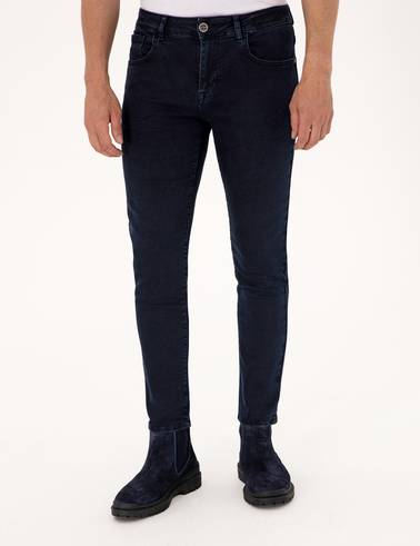 Lacivert Slim Fit Jean Pantolon