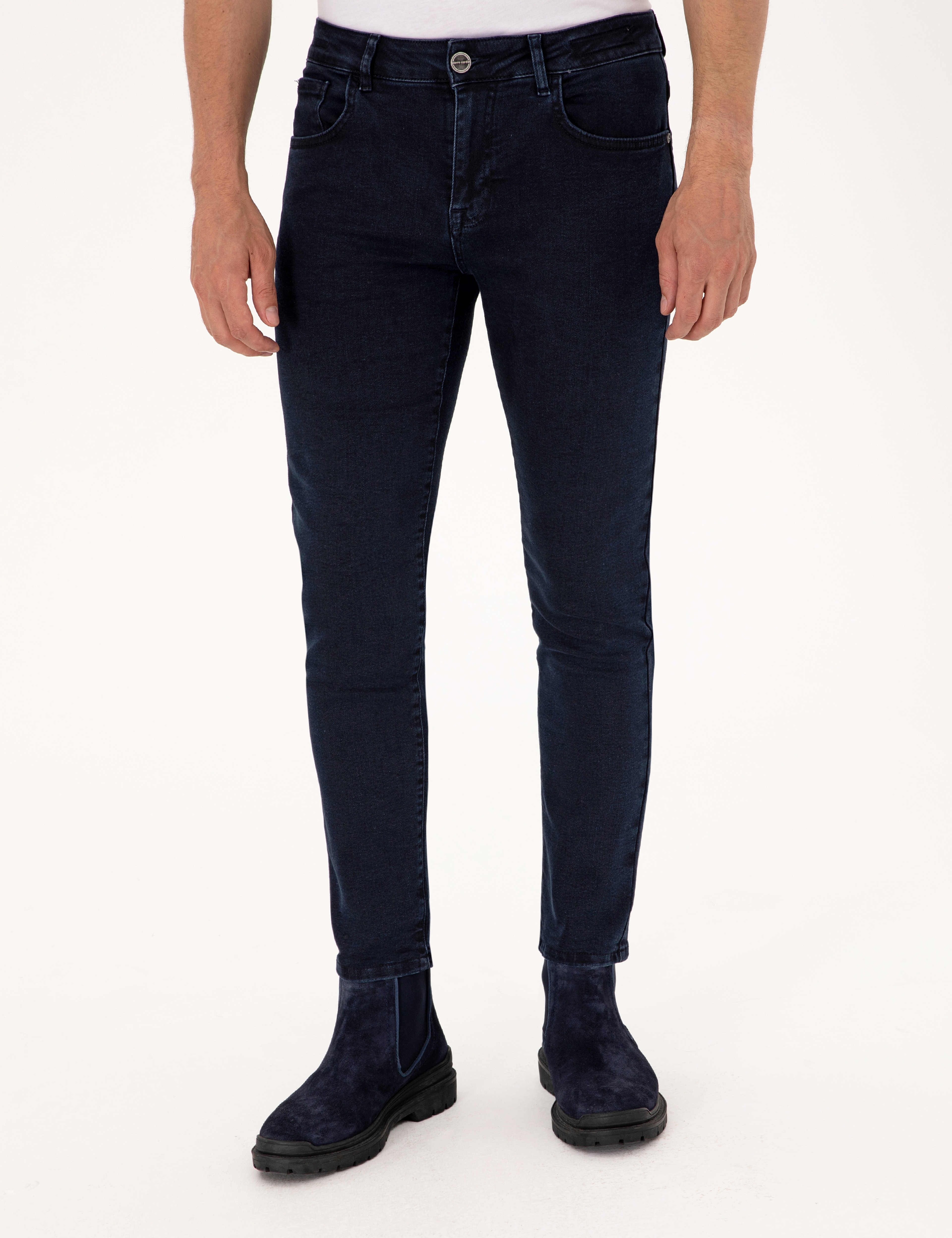 Lacivert Slim Fit Jean Pantolon - Image 2