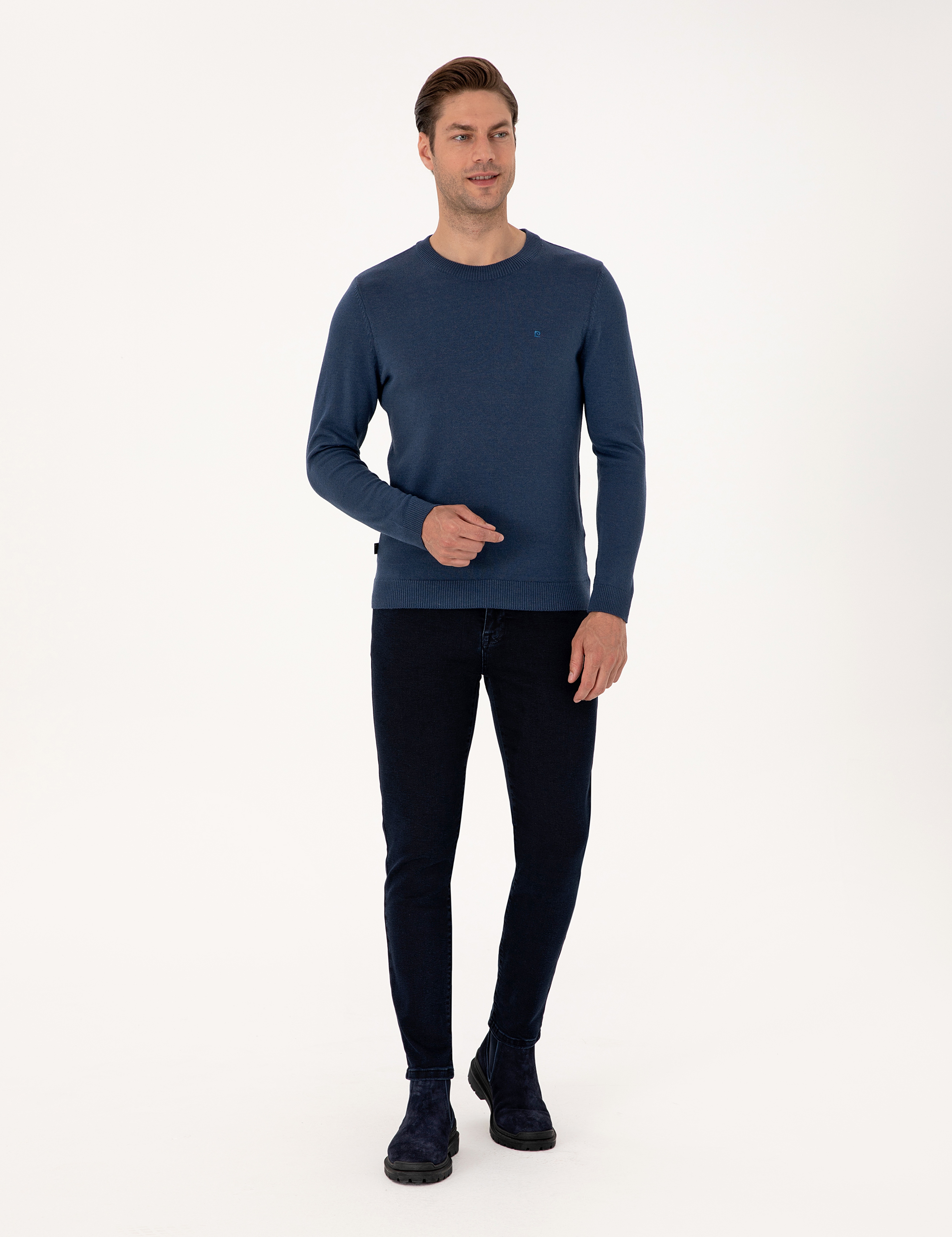 Lacivert Slim Fit Jean Pantolon - Image 3