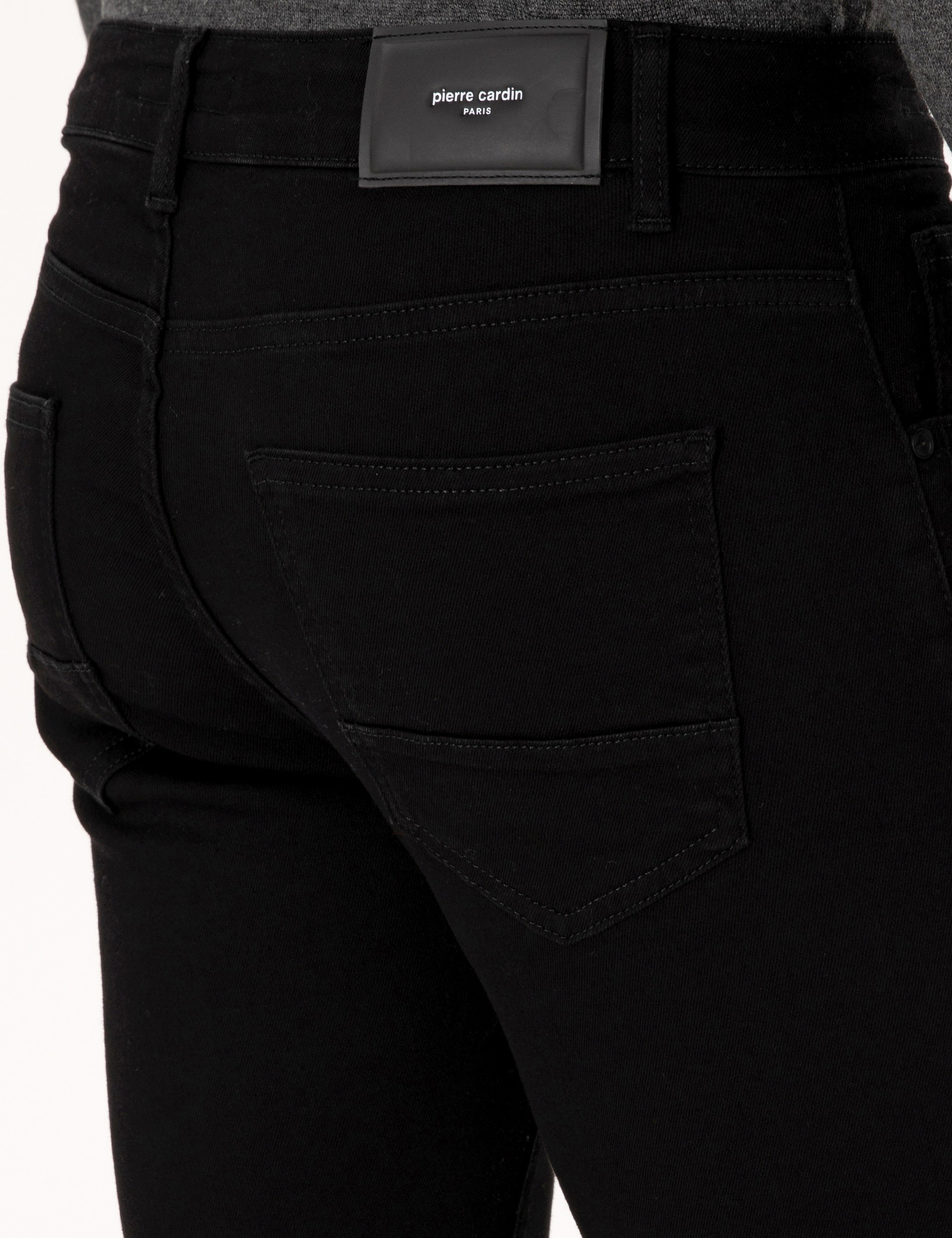 Siyah Slim Fit Jean Pantolon - Image 6