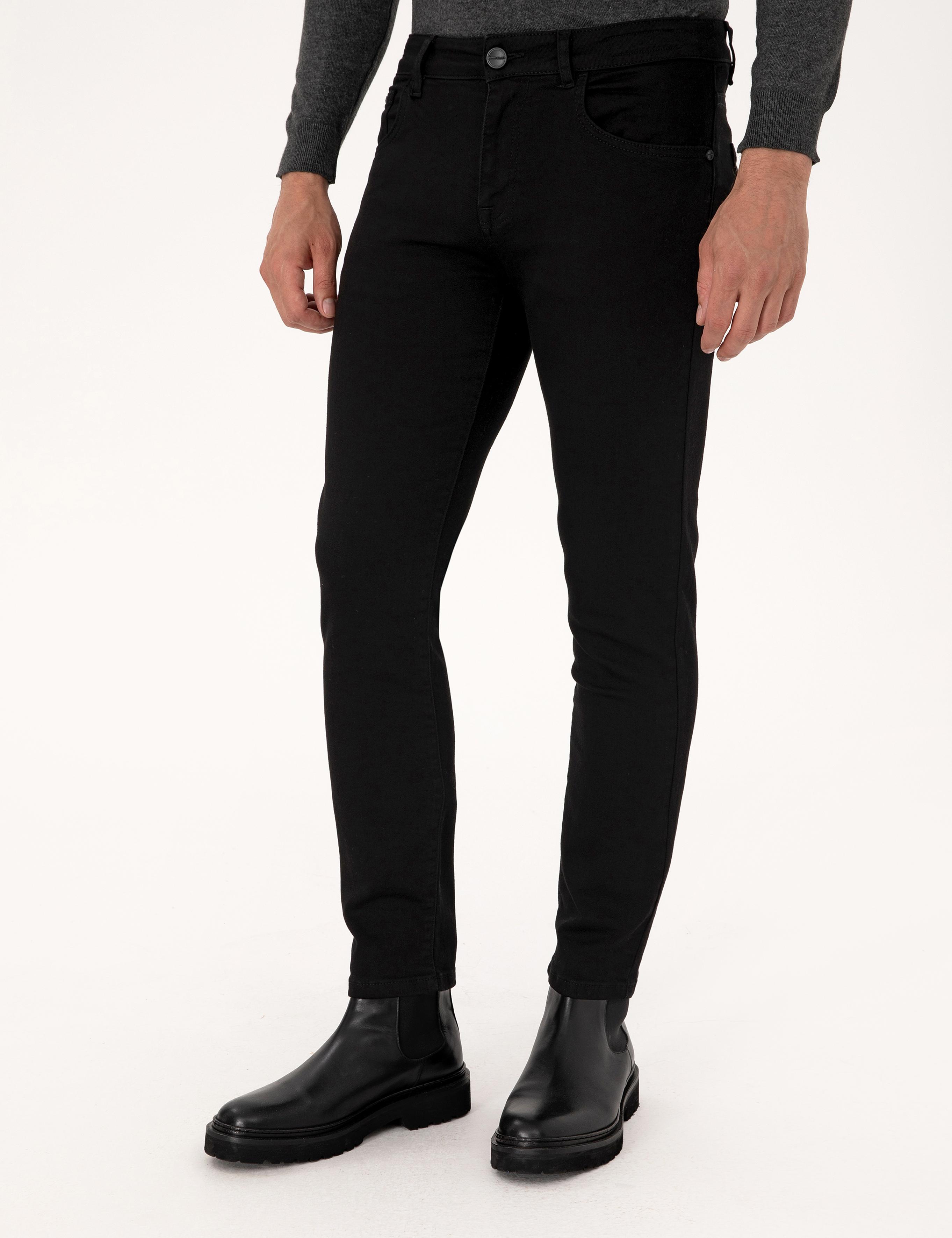 Siyah Slim Fit Jean Pantolon
