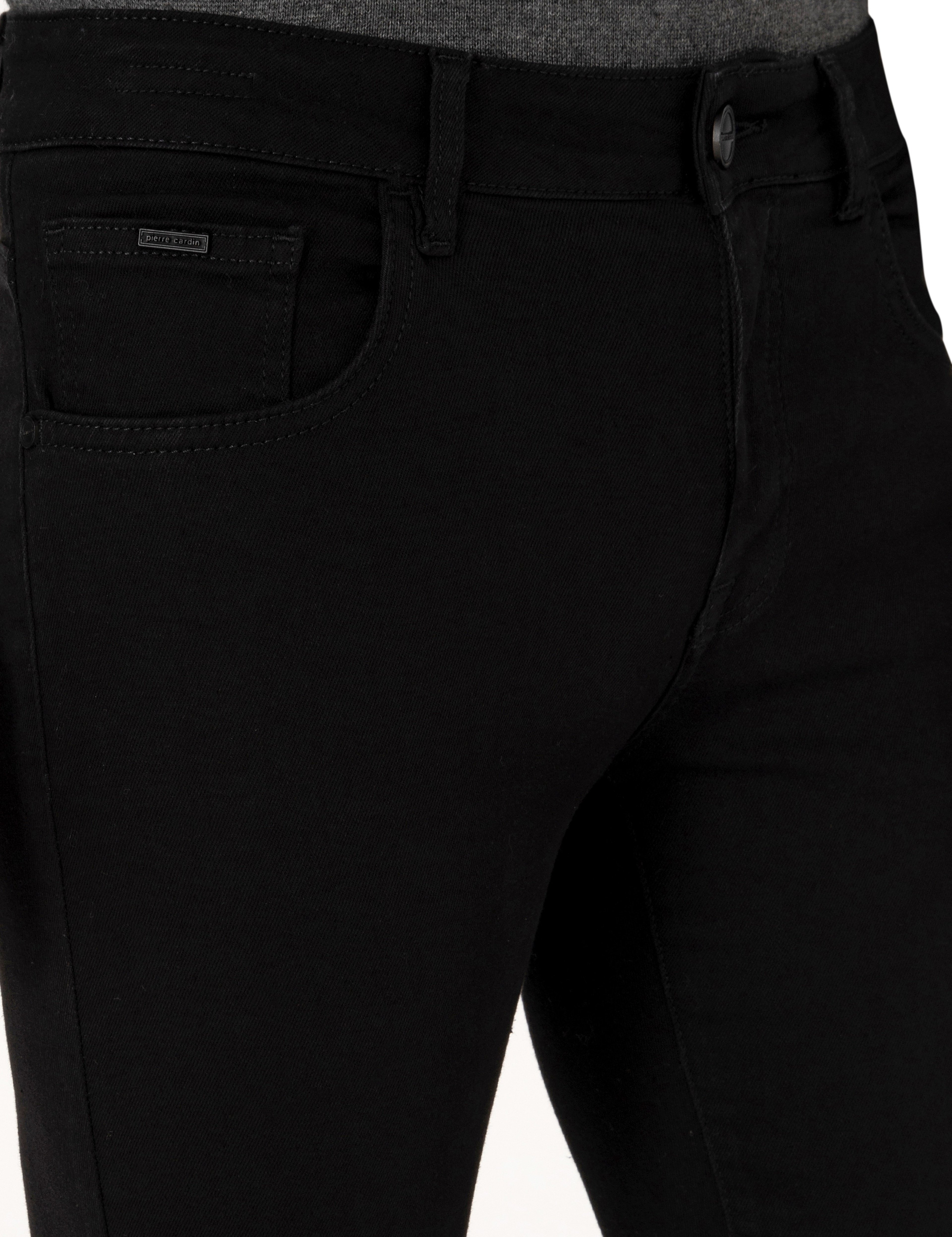 Siyah Slim Fit Jean Pantolon - Image 5