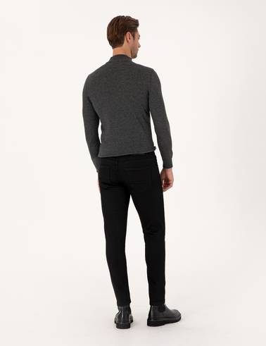 Siyah Slim Fit Jean Pantolon