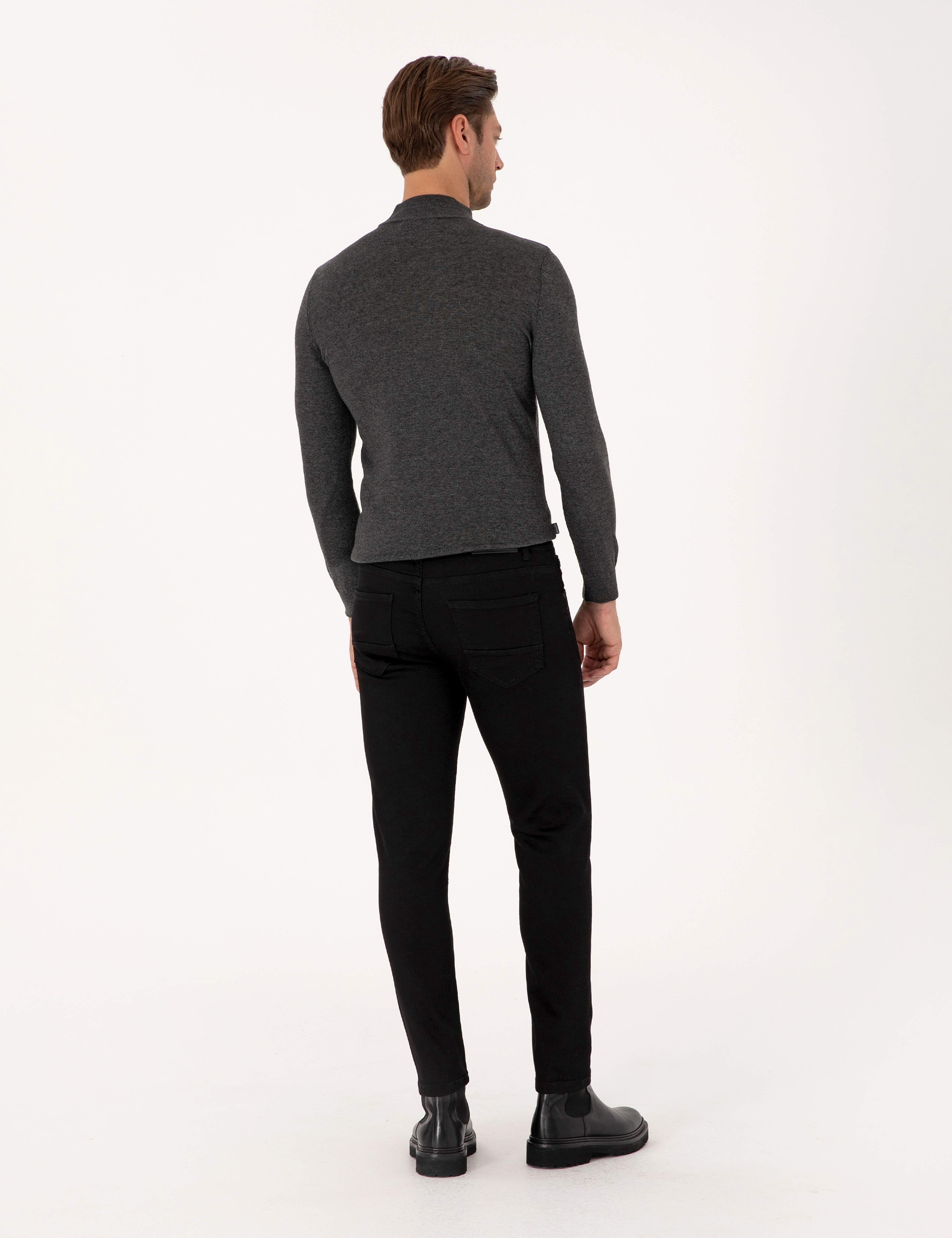 Siyah Slim Fit Jean Pantolon