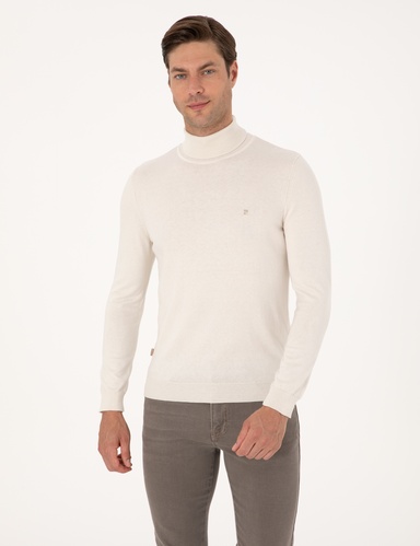 Taş Slim Fit Balıkçı Yaka Basic Triko Kazak