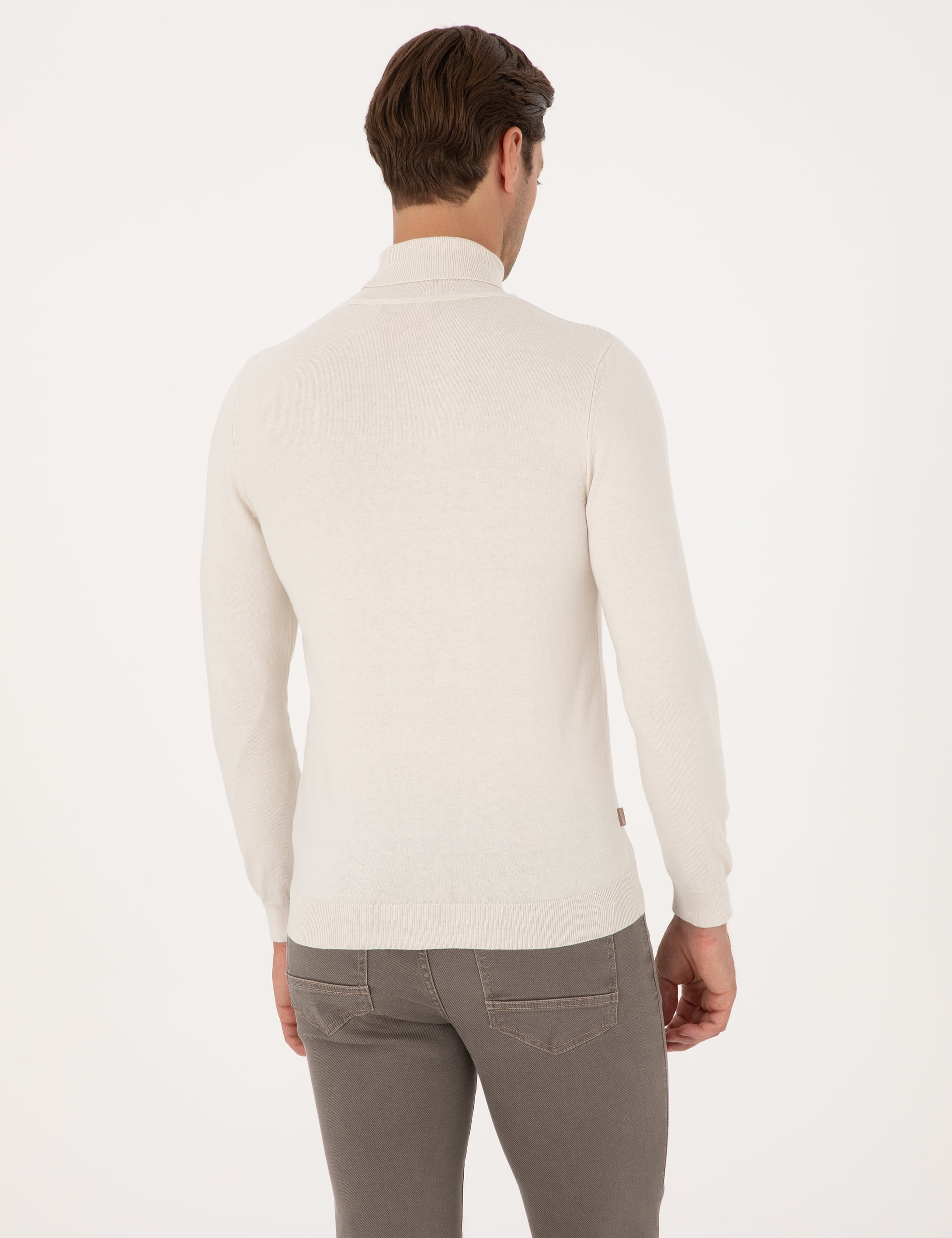 Taş Slim Fit Balıkçı Yaka Basic Triko Kazak