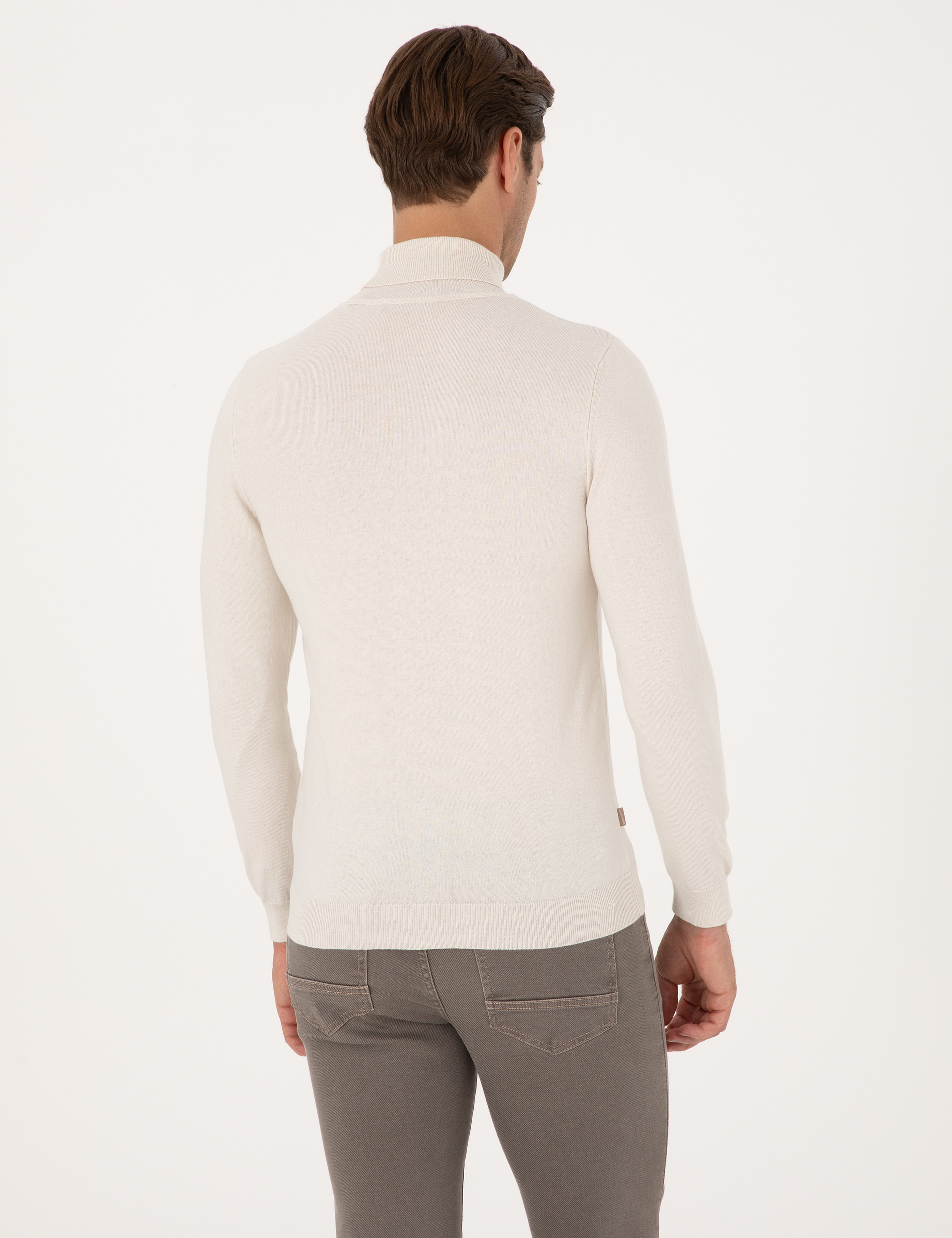 Taş Slim Fit Balıkçı Yaka Basic Triko Kazak - Image 5