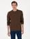 Kahverengi 2 İplik Regular Fit Bisiklet Yaka Basic Sweatshirt