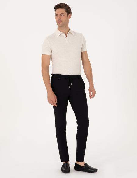 Siyah Klasik Jogger Pantolon - 50313620009