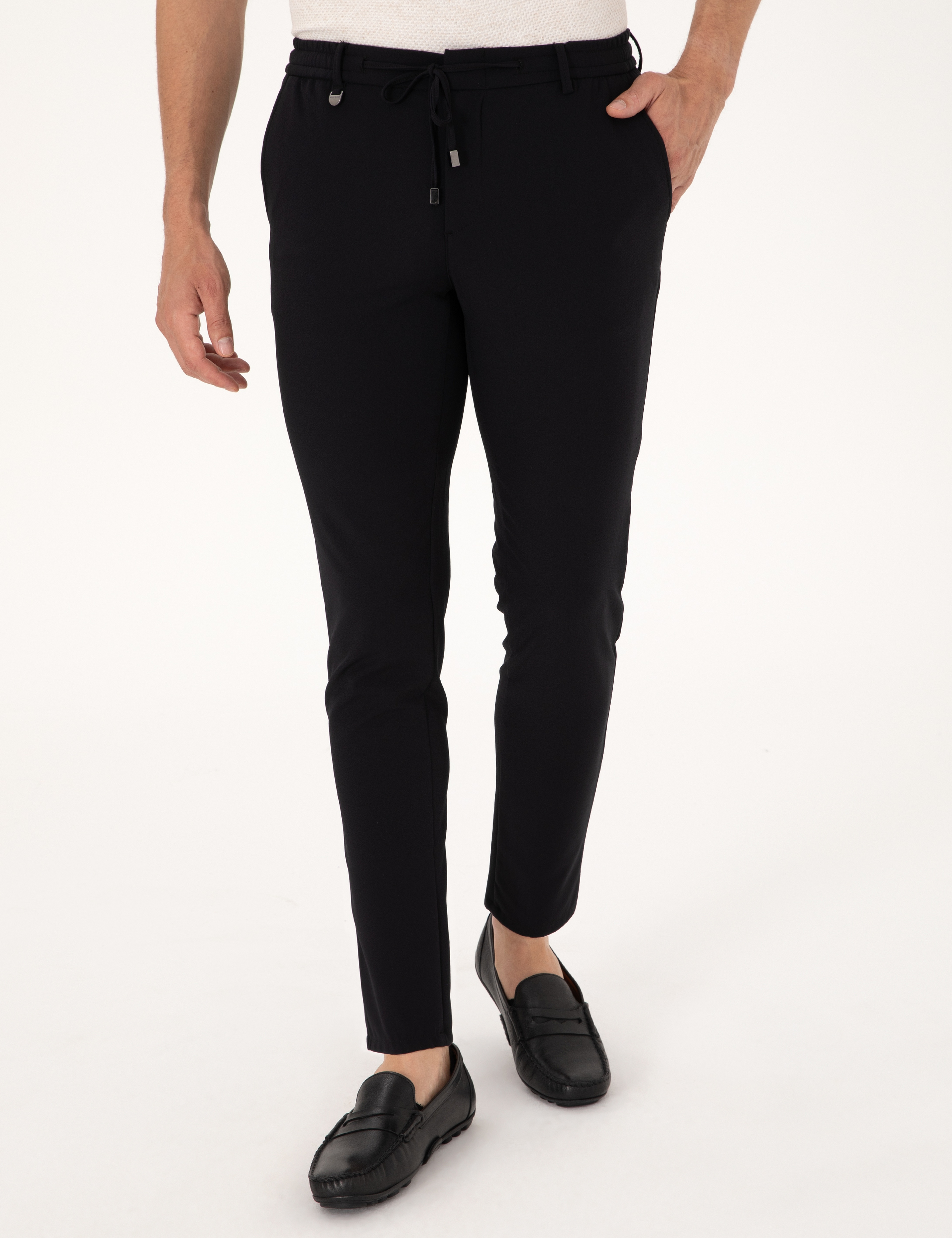 Siyah Klasik Jogger Pantolon - Image 2