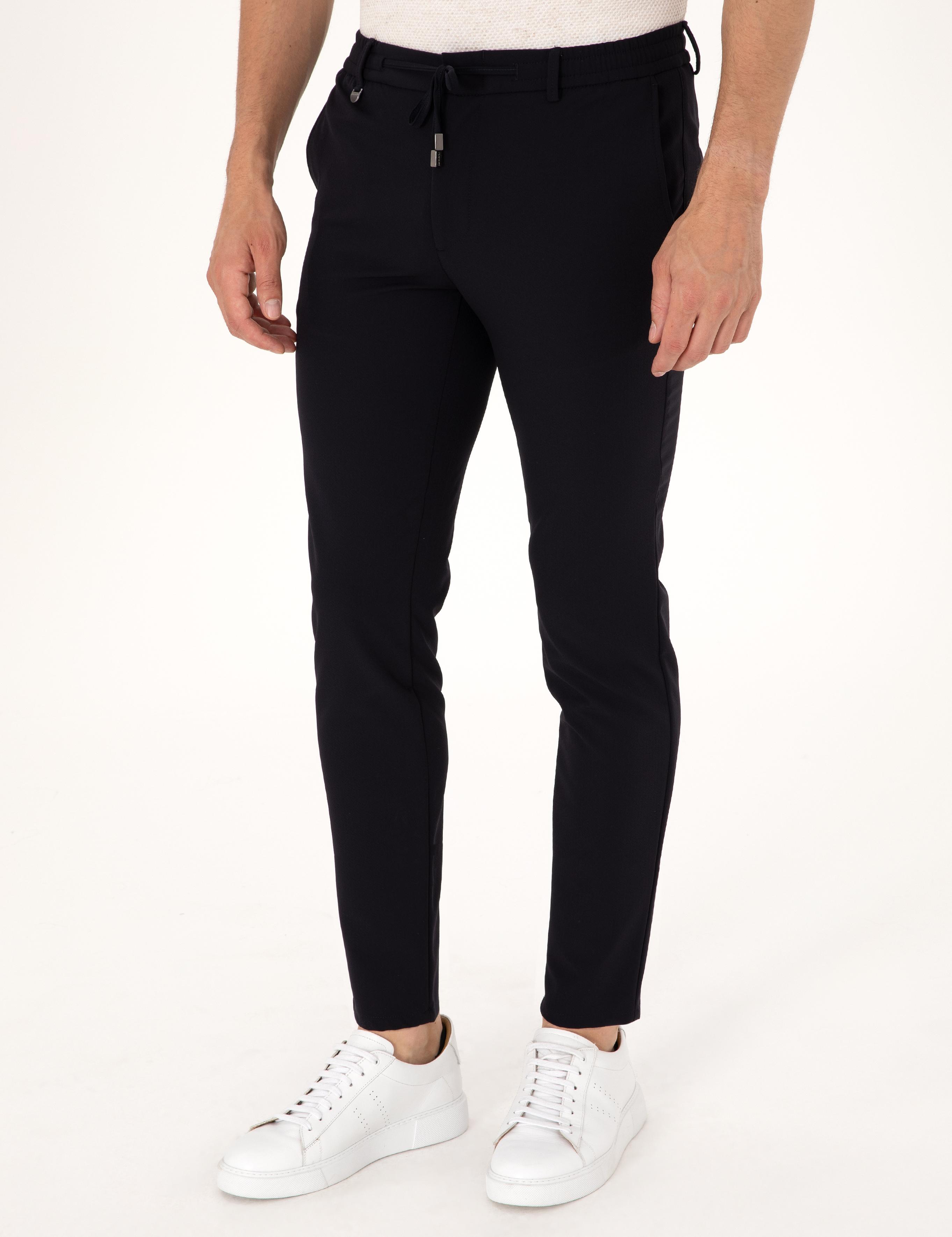 Lacivert Klasik Jogger Pantolon