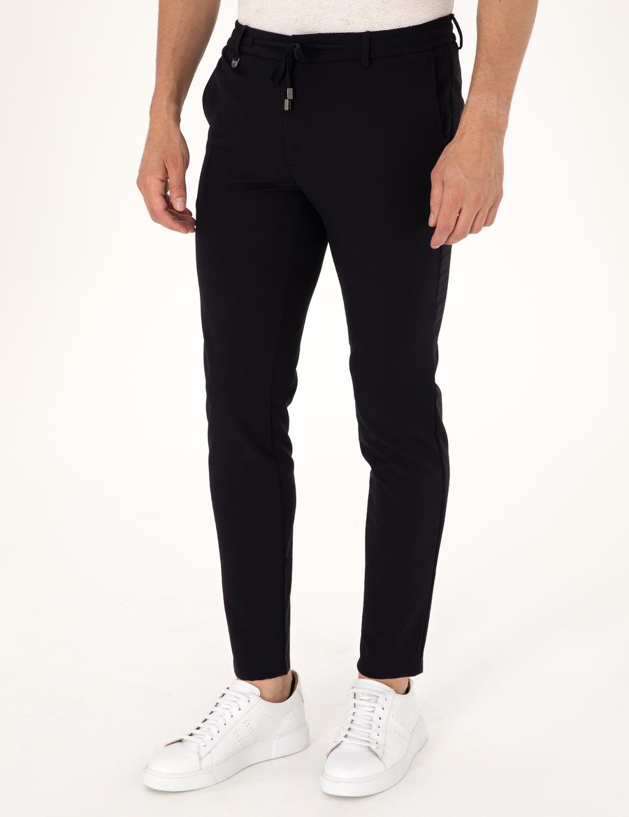 Lacivert Klasik Jogger Pantolon