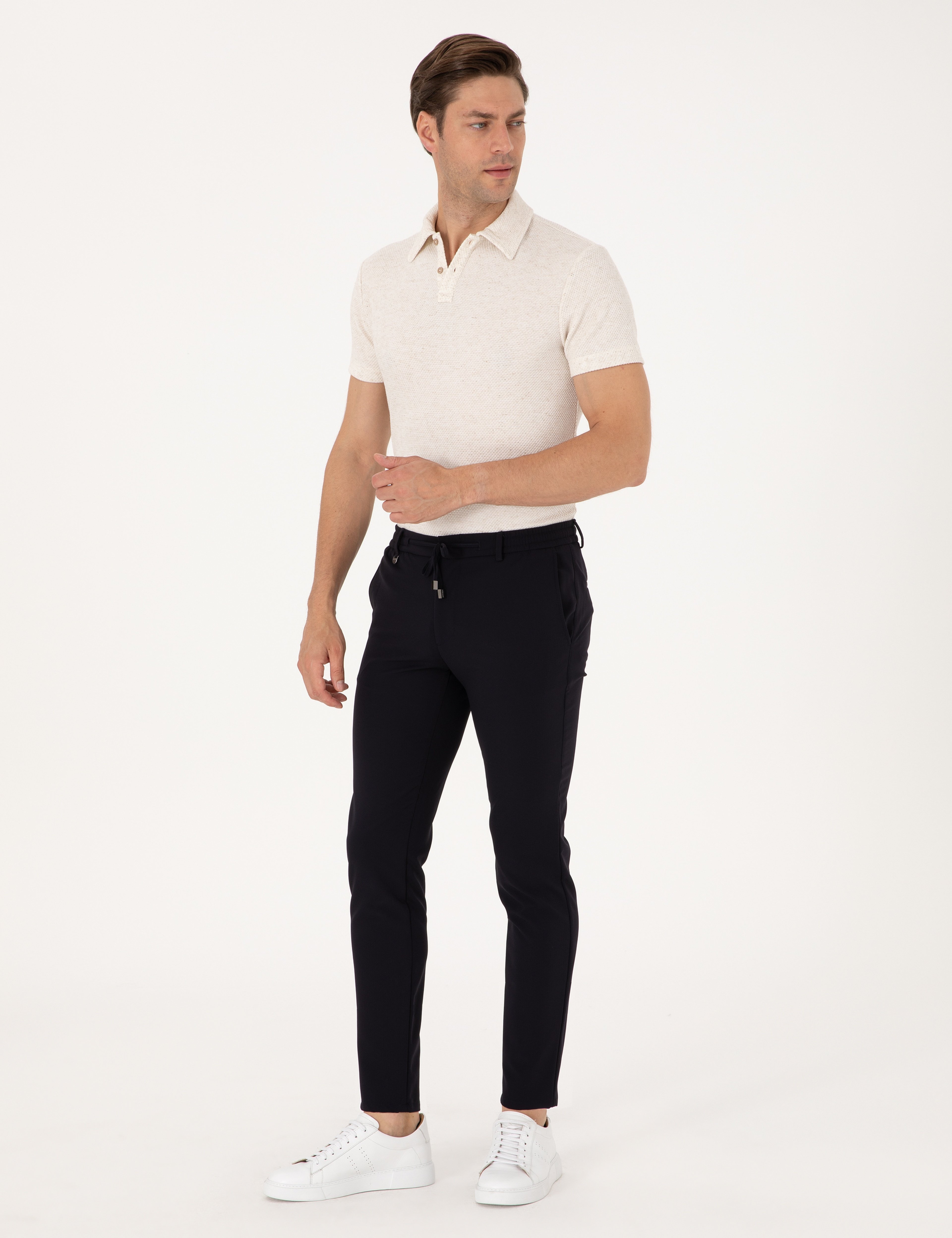 Lacivert Klasik Jogger Pantolon