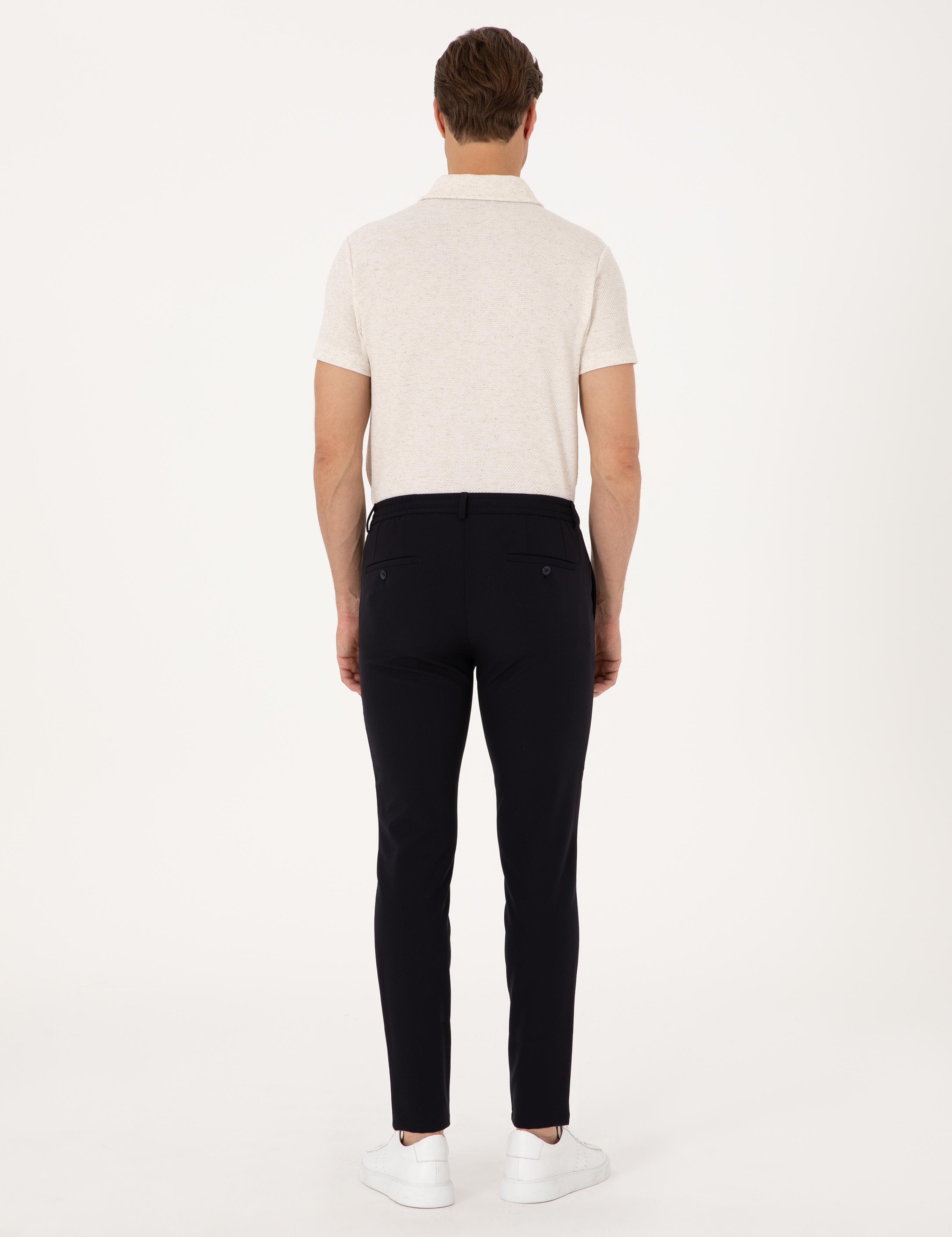 Lacivert Klasik Jogger Pantolon