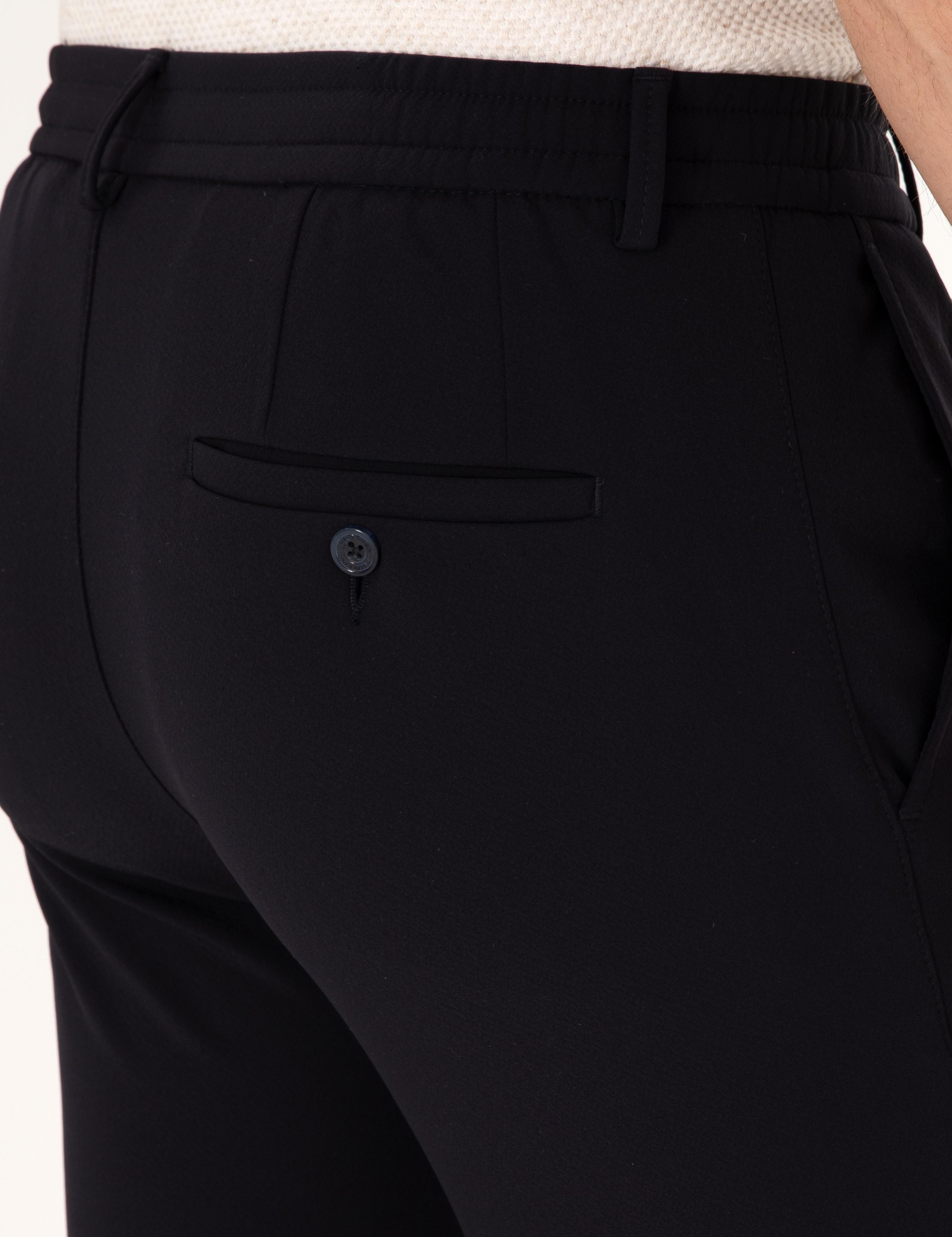 Lacivert Klasik Jogger Pantolon