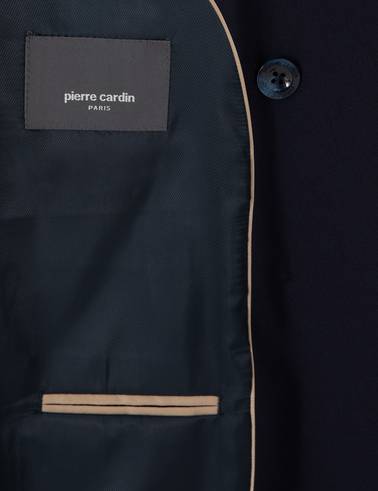 Lacivert Ex. Slim Fit %100 Yün Kruvaze Takım Elbise