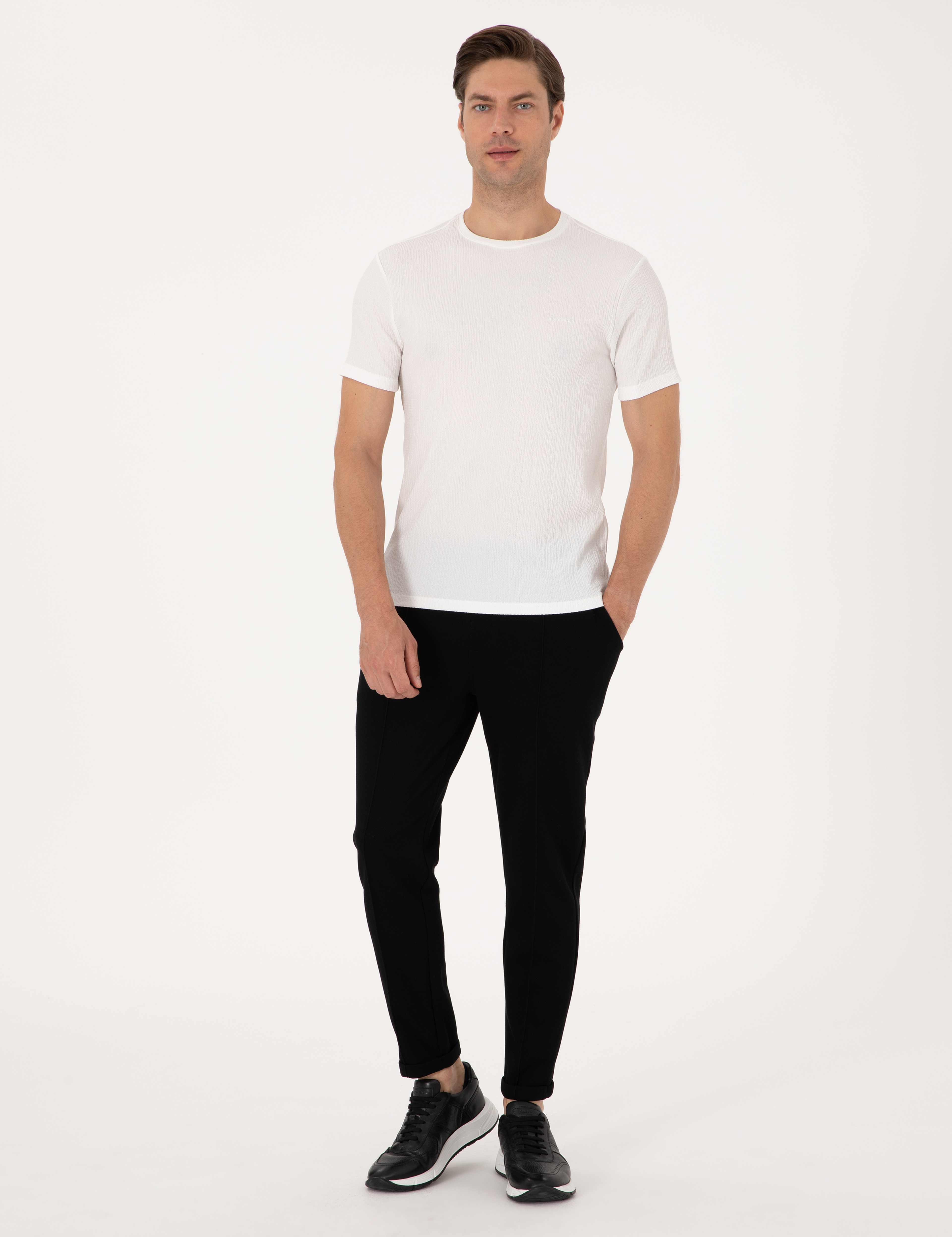 Siyah Slim Fit Eşofman Altı - Image 3