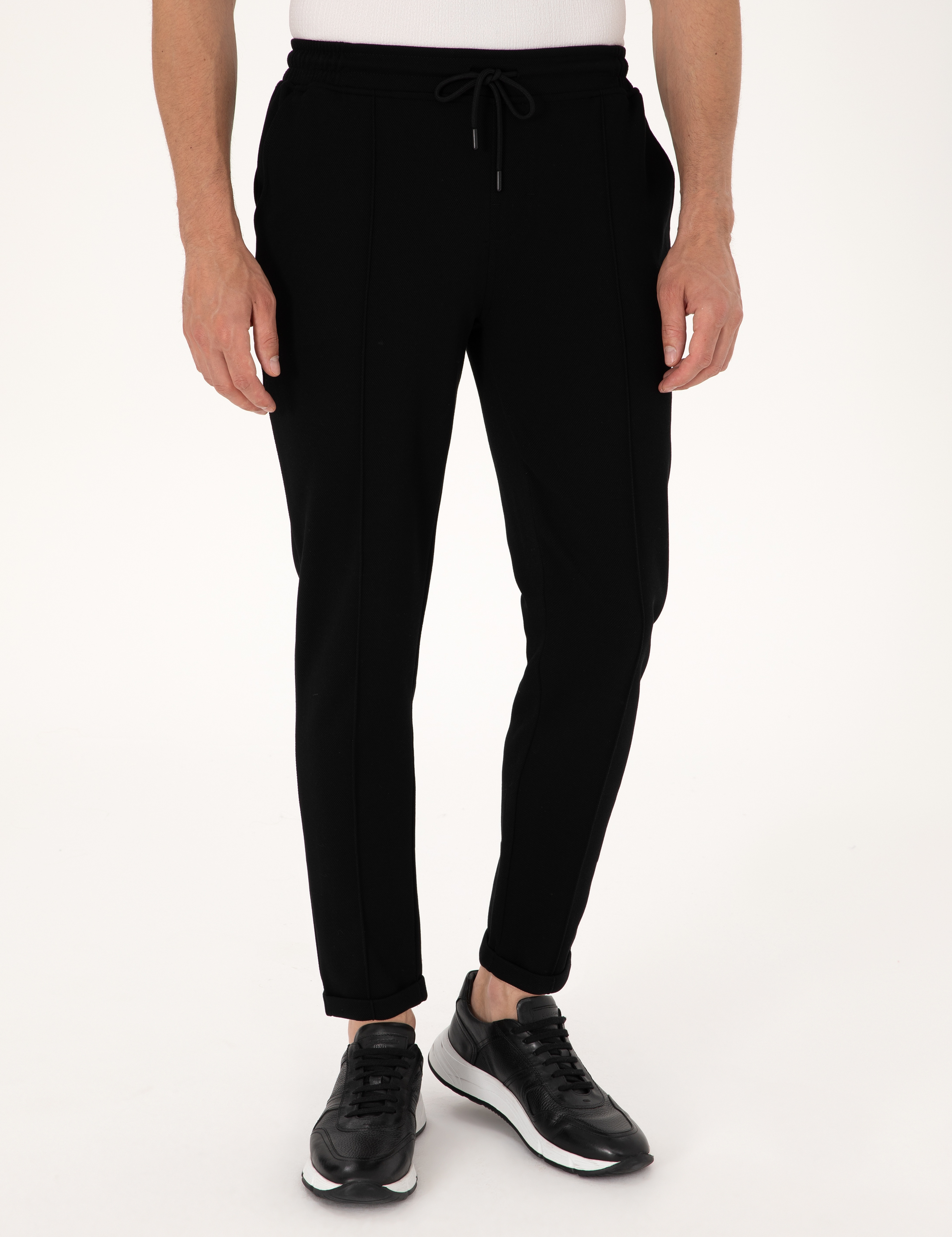 Siyah Slim Fit Eşofman Altı - Image 2