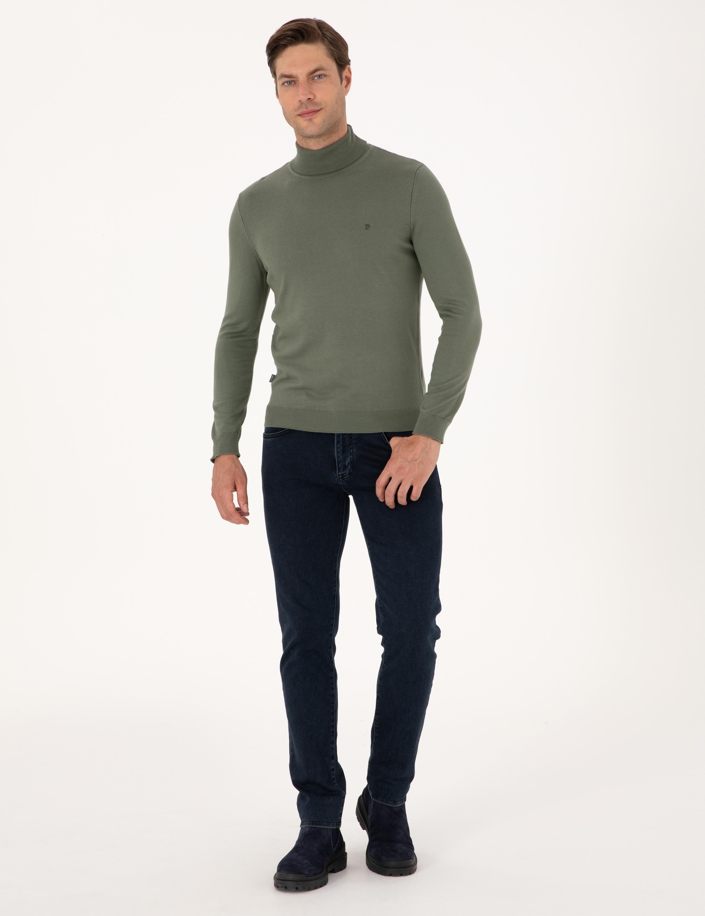 Duman Slim Fit Balıkçı Yaka Basic Triko Kazak