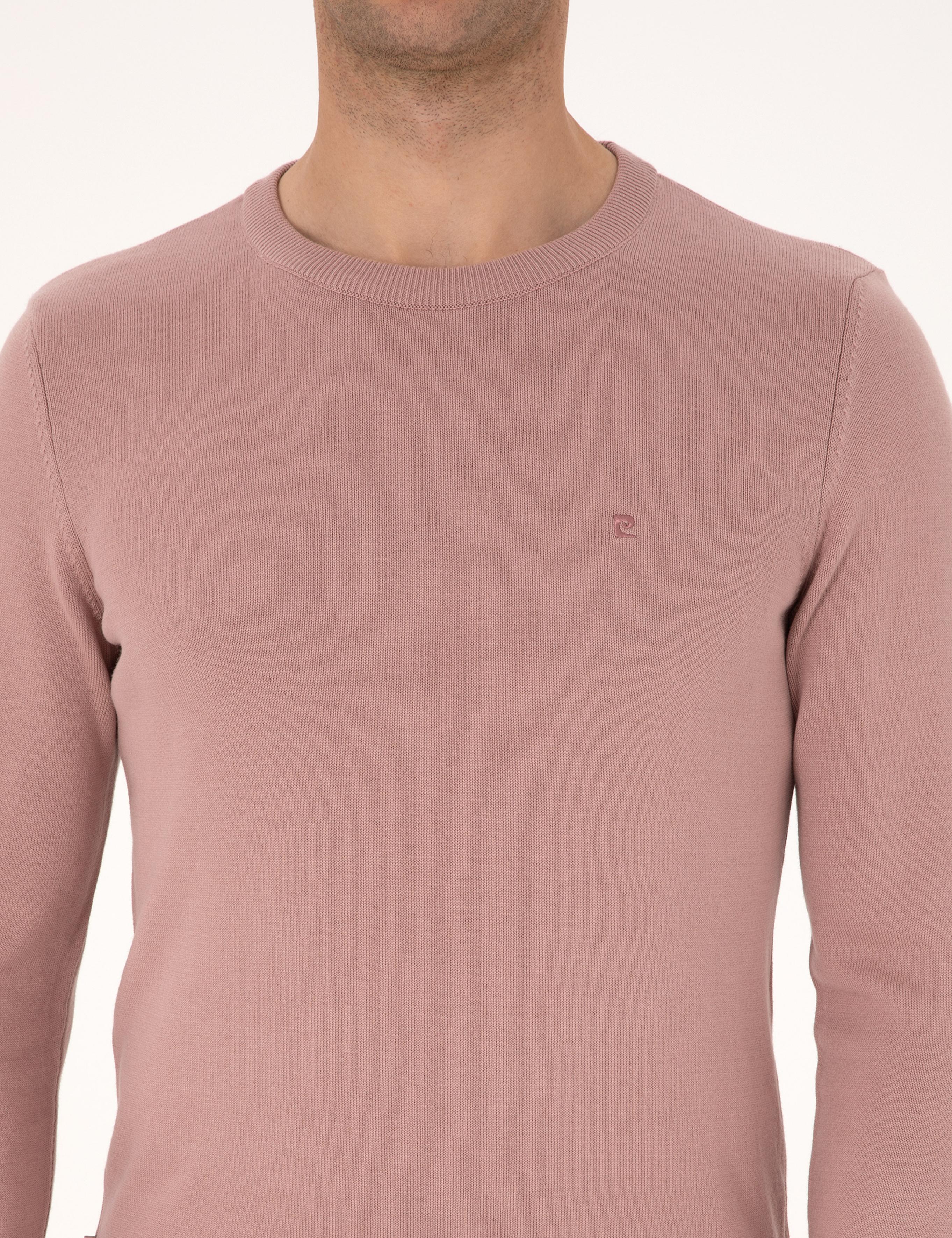 Gül Kurusu Slim Fit Bisiklet Yaka Basic Triko Kazak