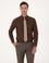 Kahverengi Slim Fit Uzun Kollu Basic Gömlek